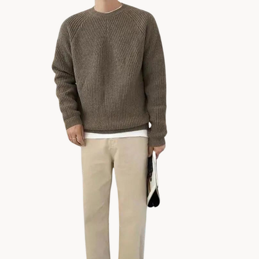 Pull Côtelé Classique pour Homme au Quotidien - PanierRoyale