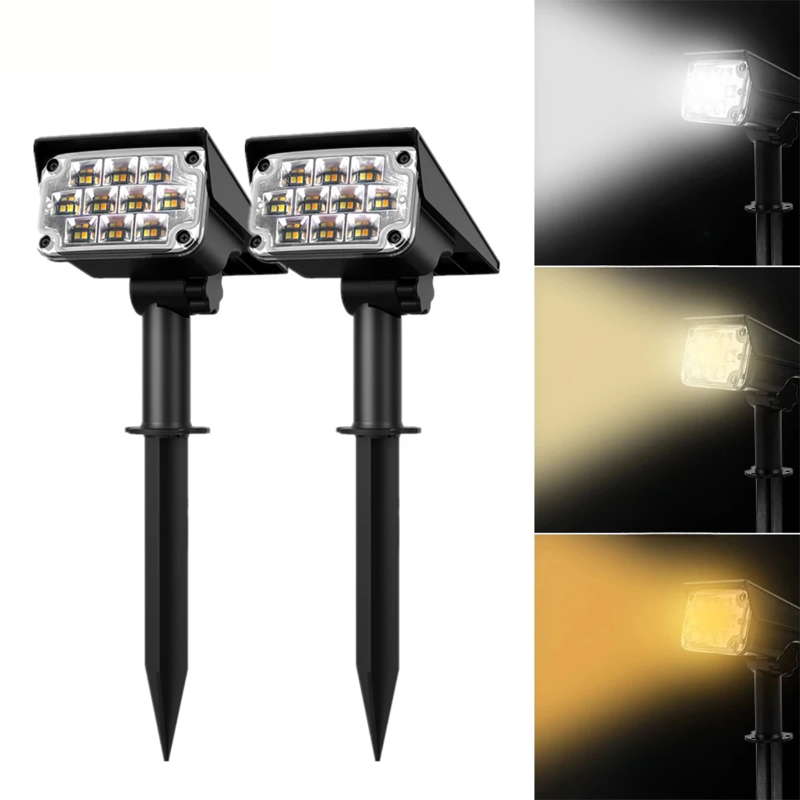 Projecteur LED Exterieur Solaire avec Batterie - PanierRoyale