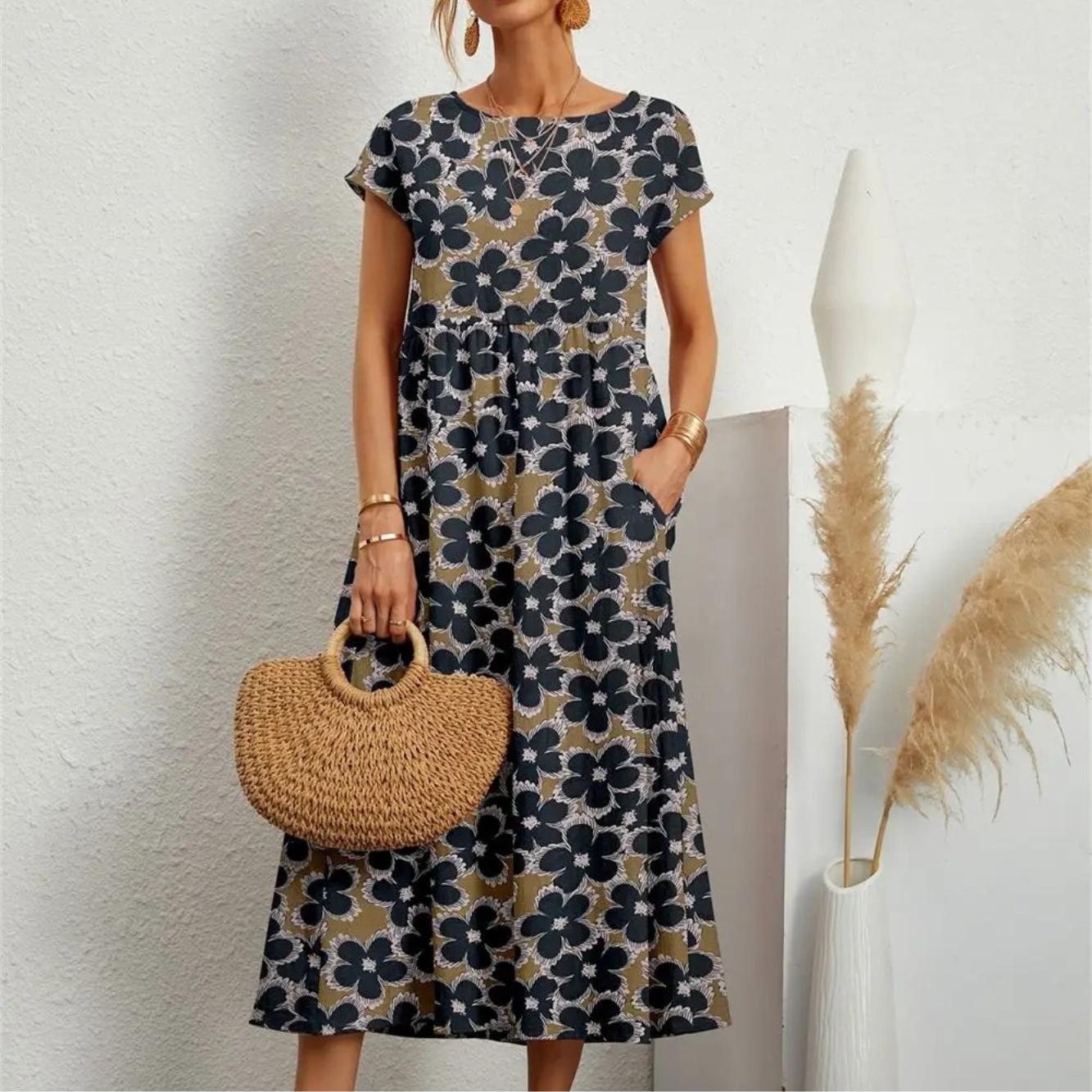 Robe Été Florale pour Femme - Style Décontracté et Féminin - PanierRoyale