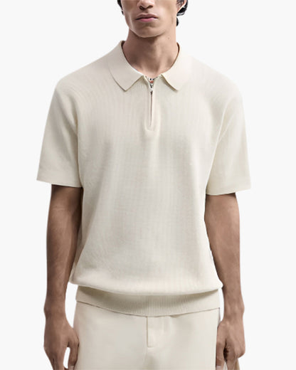 Chemise Polo Homme Manches Courtes ZIP Décontracté - BerlinGlamour