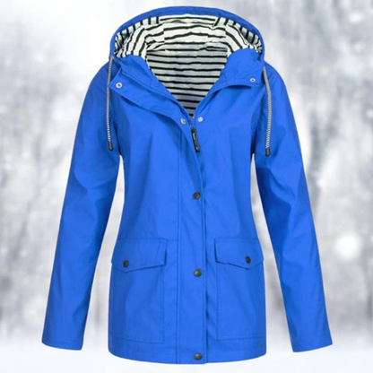Veste femme à capuche avec fermeture éclair et poches avant