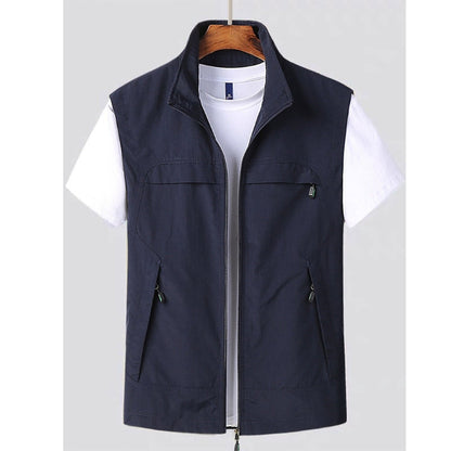 Gilet Homme Noir Sportif avec Poches Zippées - PanierRoyale