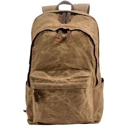 Sac à Dos Vintage en Toile avec Poches Fermetures Éclair