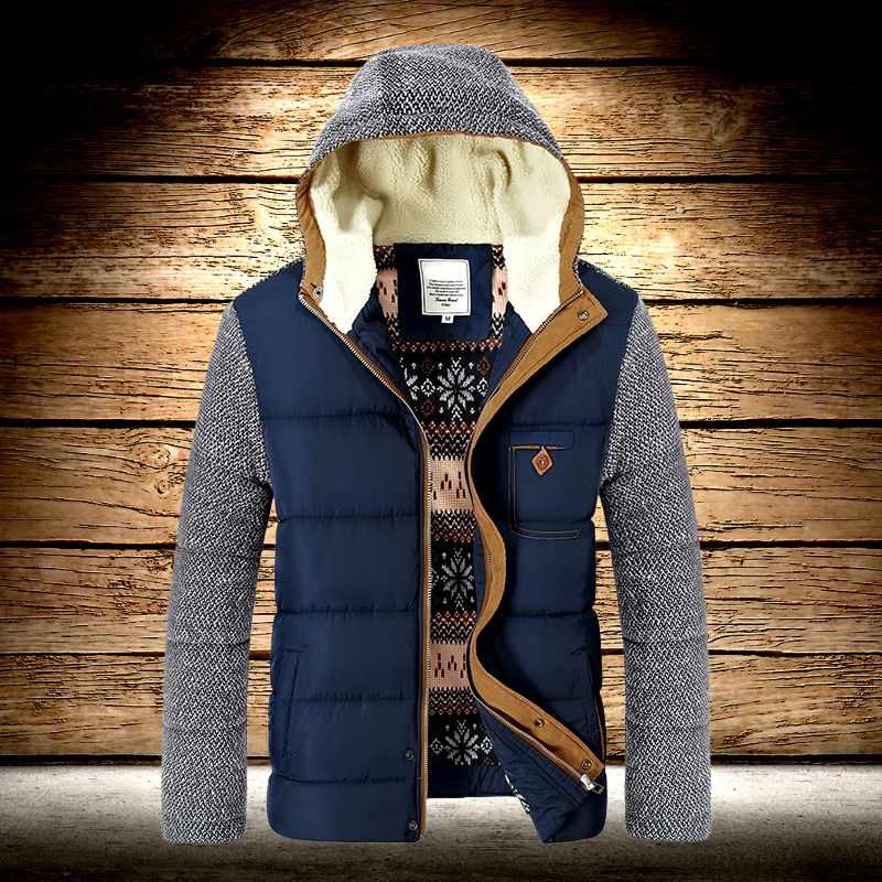 Blouson Hiver Mixte avec Fermeture Éclair Coloré - PanierRoyale