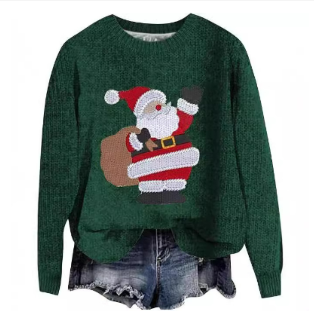 Pull Féminin Noël Col Rond Doux