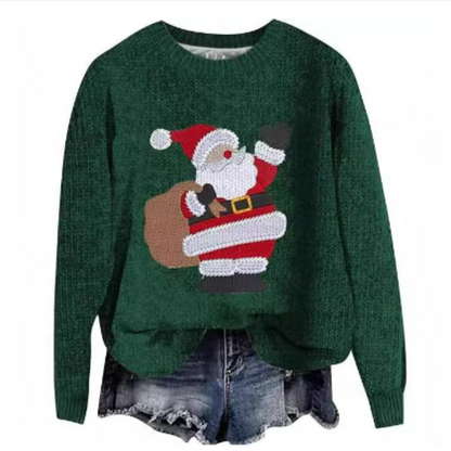 Pull Féminin Noël Col Rond Doux