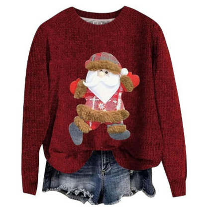 Pull Féminin Noël Col Rond Doux
