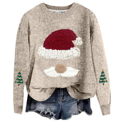 Pull Féminin Noël Col Rond Doux