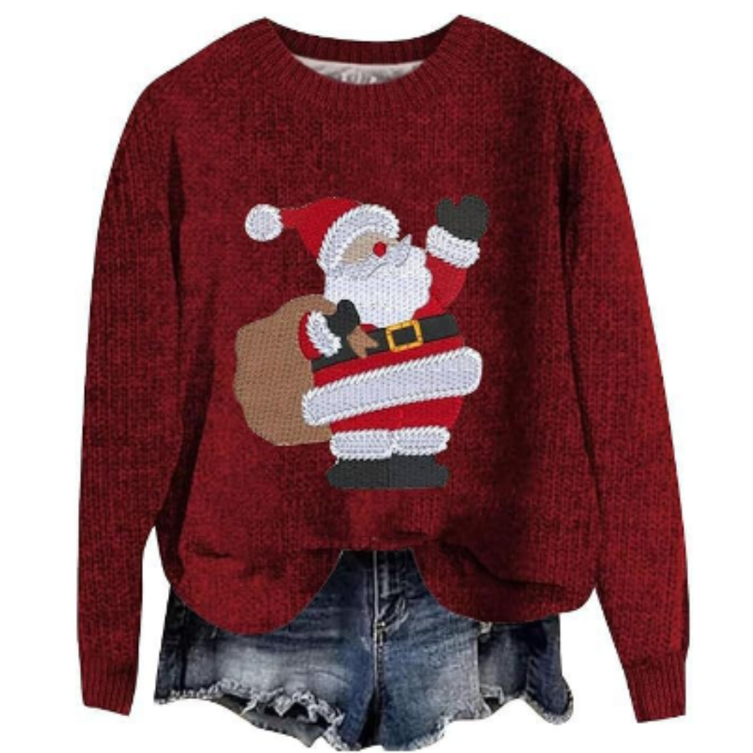 Pull Féminin Noël Col Rond Doux