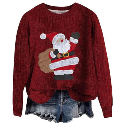 Pull Féminin Noël Col Rond Doux