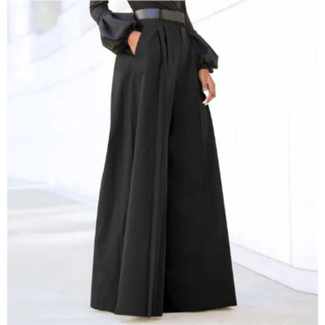Pantalon Femme Confortable à Jambe Large pour la Vie Quotidienne