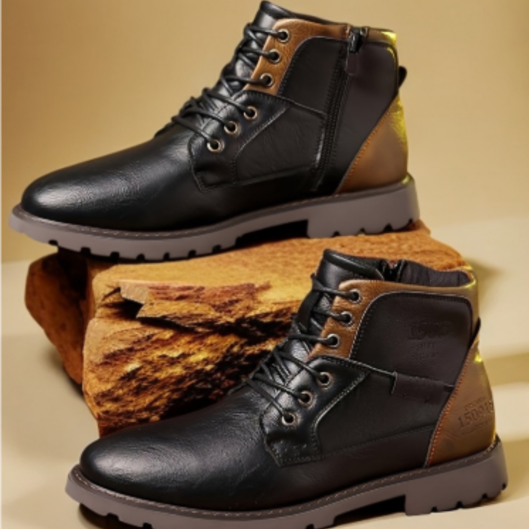 Bottes Homme Zippées Cuir Classiques - PanierRoyale