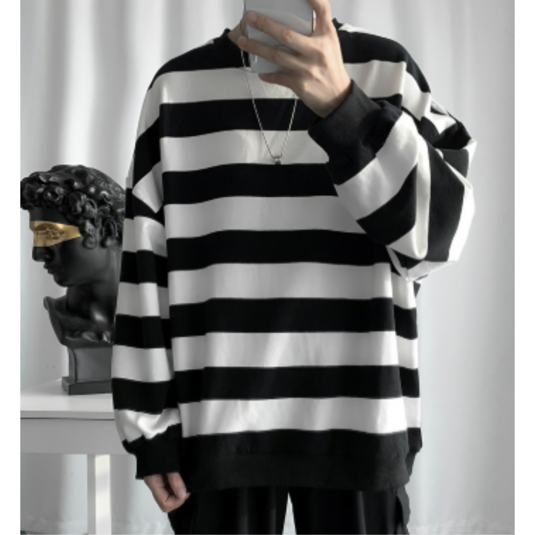 Pull Homme Rayé Classique pour Tous les Jours