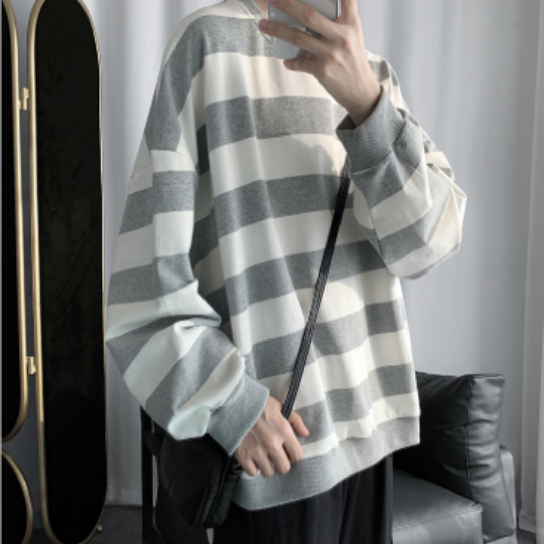 Pull Homme Rayé Classique pour Tous les Jours - PanierRoyale