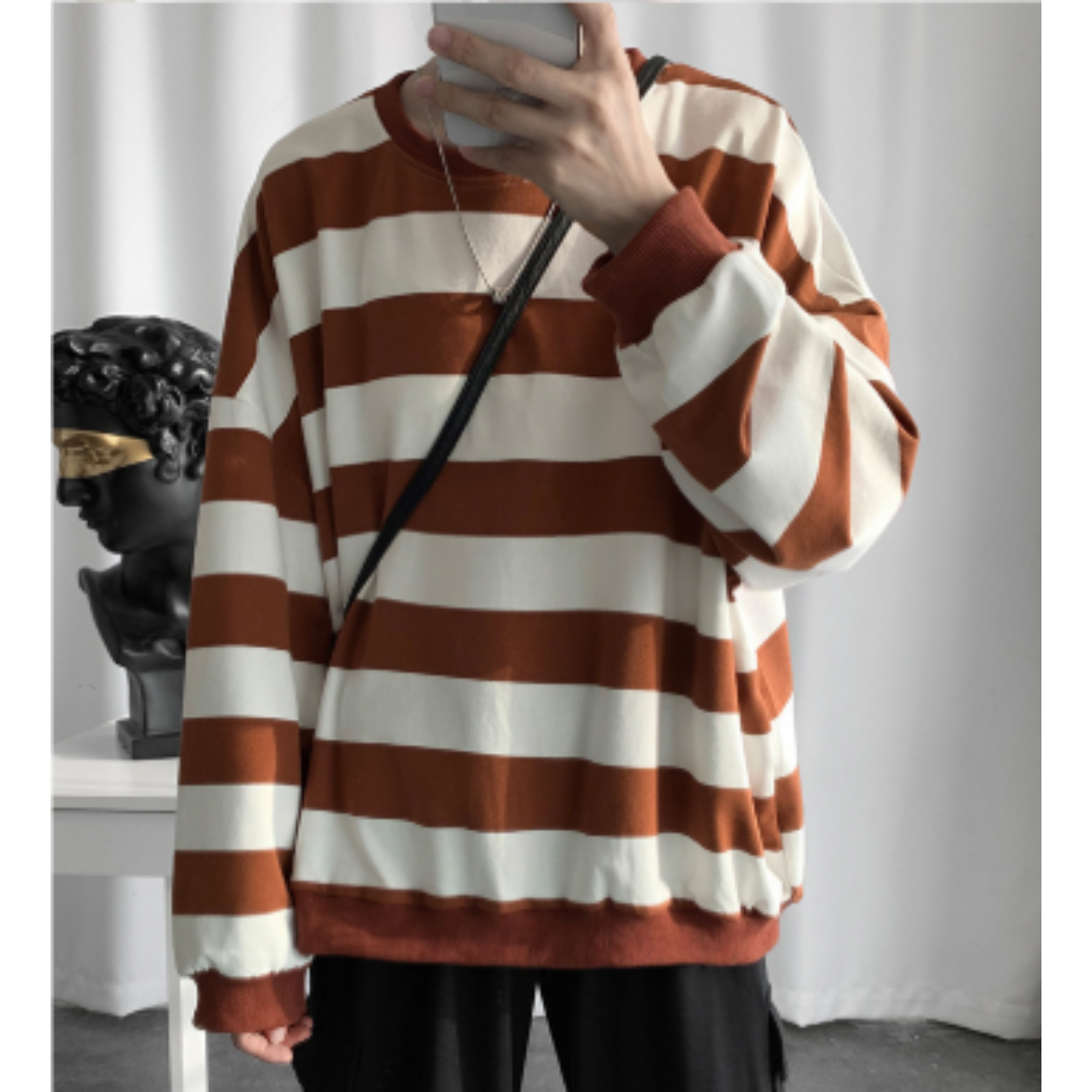 Pull Homme Rayé Classique pour Tous les Jours