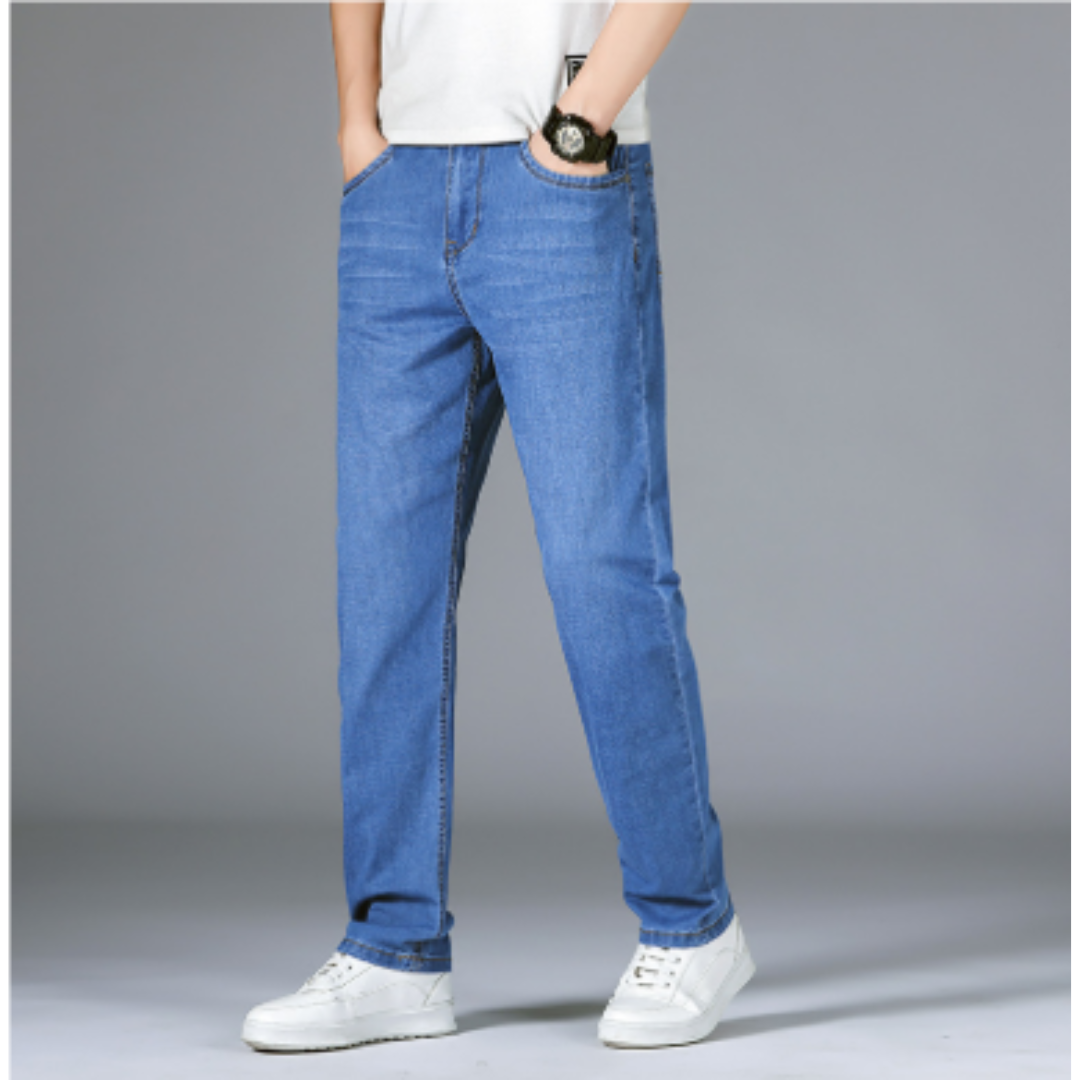 Jean Détente Noir Homme Confortable - PanierRoyale