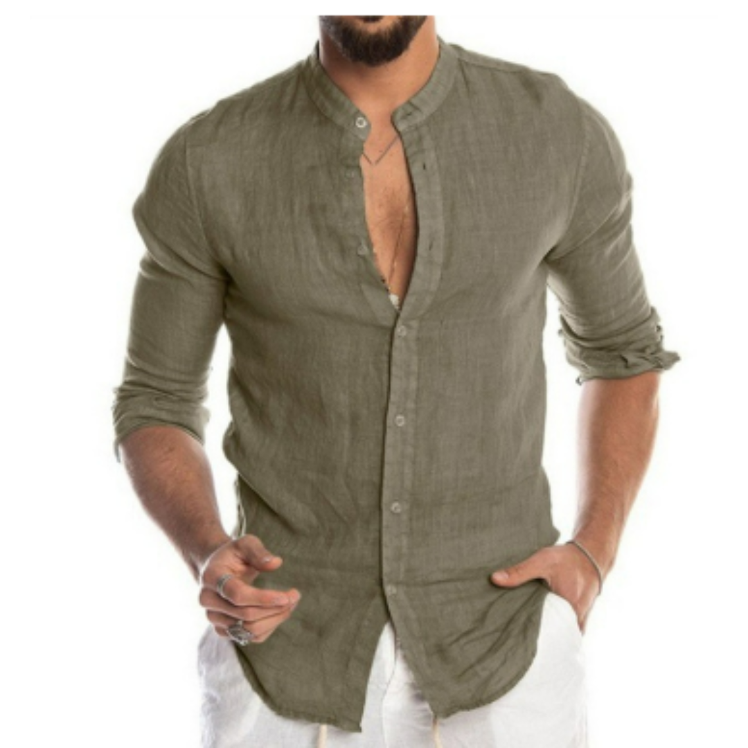 Chemise Homme en Coton Classique Manches Longues
