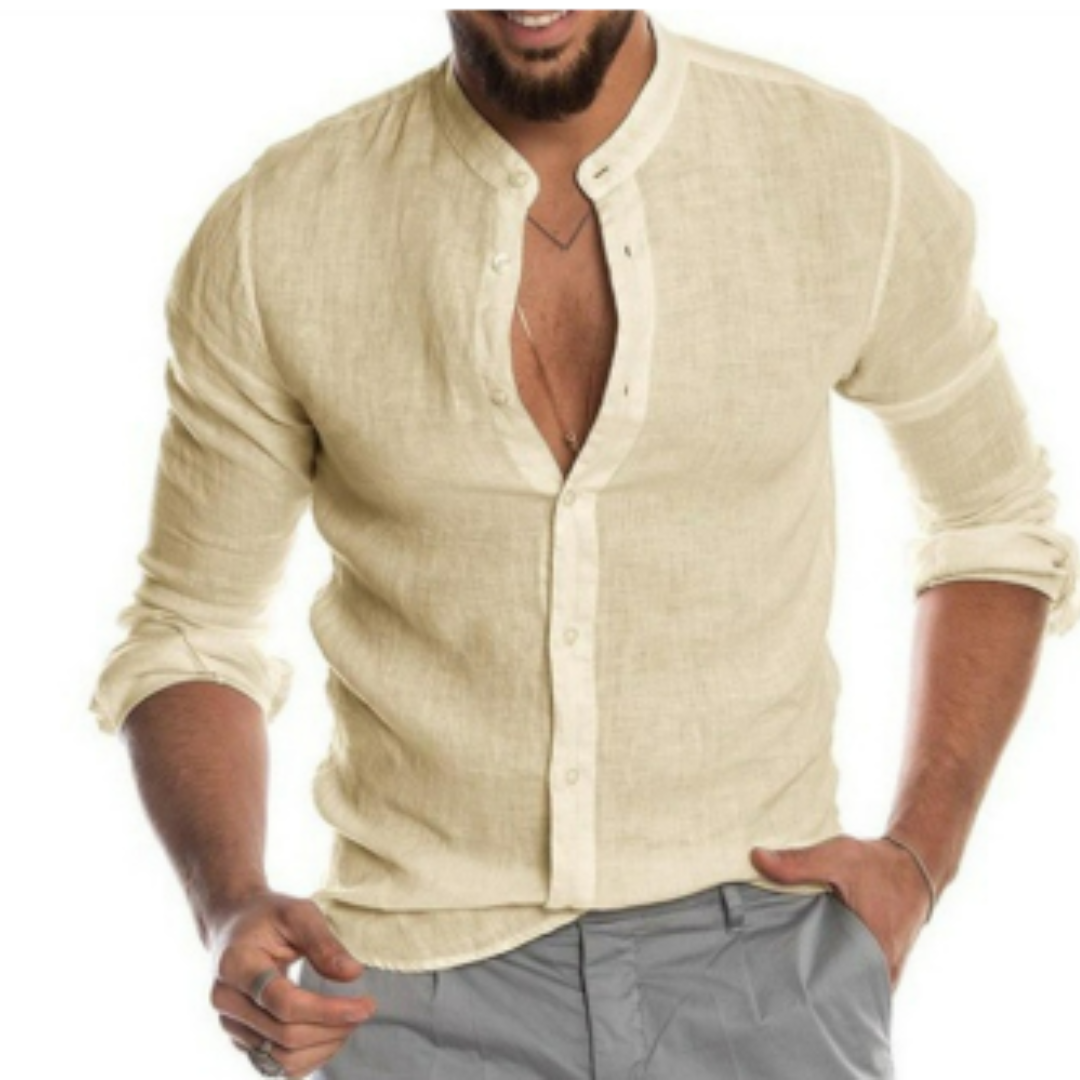 Chemise Homme en Coton Classique Manches Longues