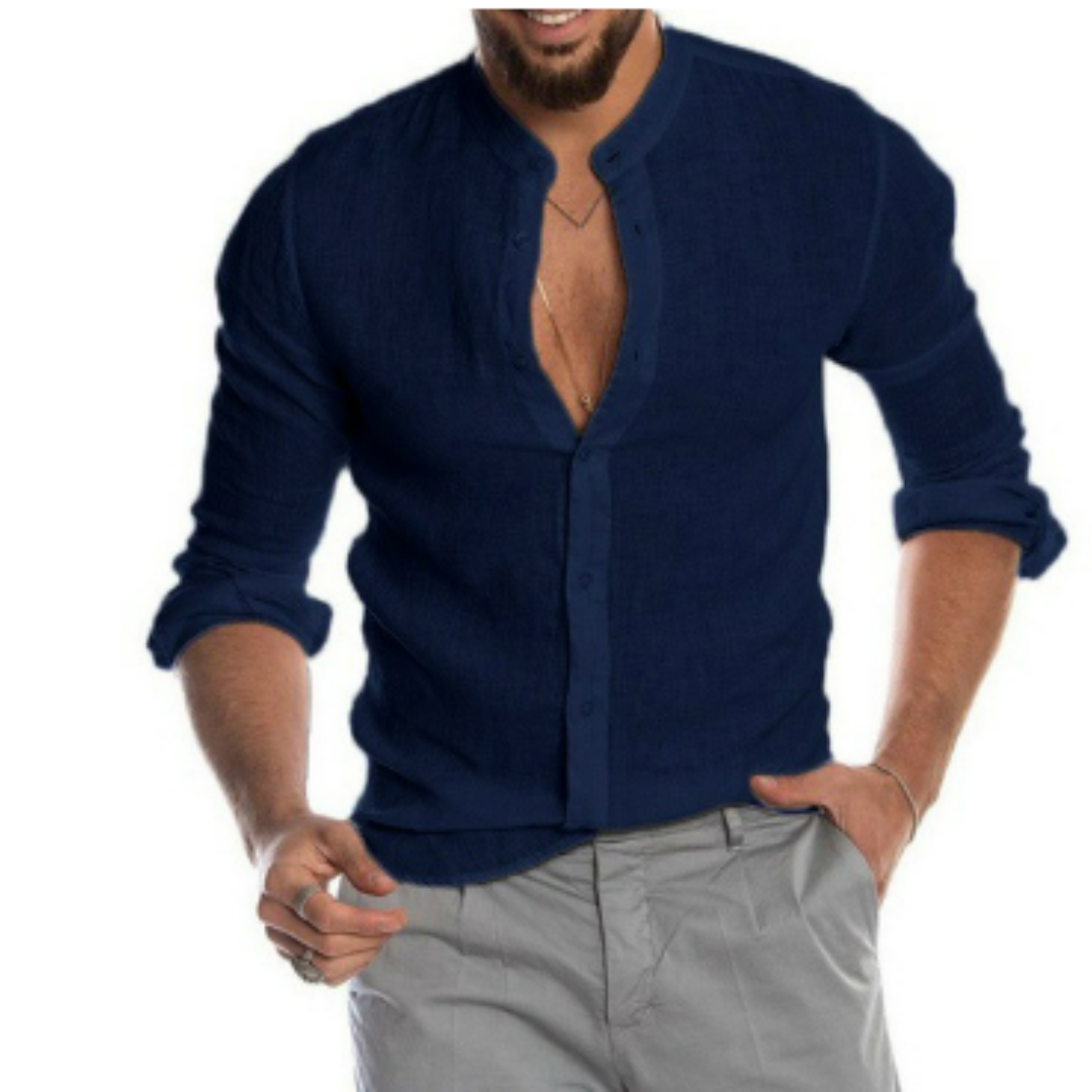 Chemise Homme en Coton Classique Manches Longues
