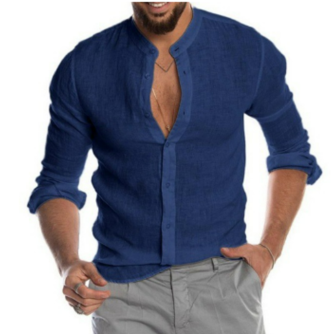 Chemise Homme en Coton Classique Manches Longues