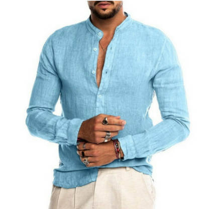 Chemise Homme en Coton Classique Manches Longues