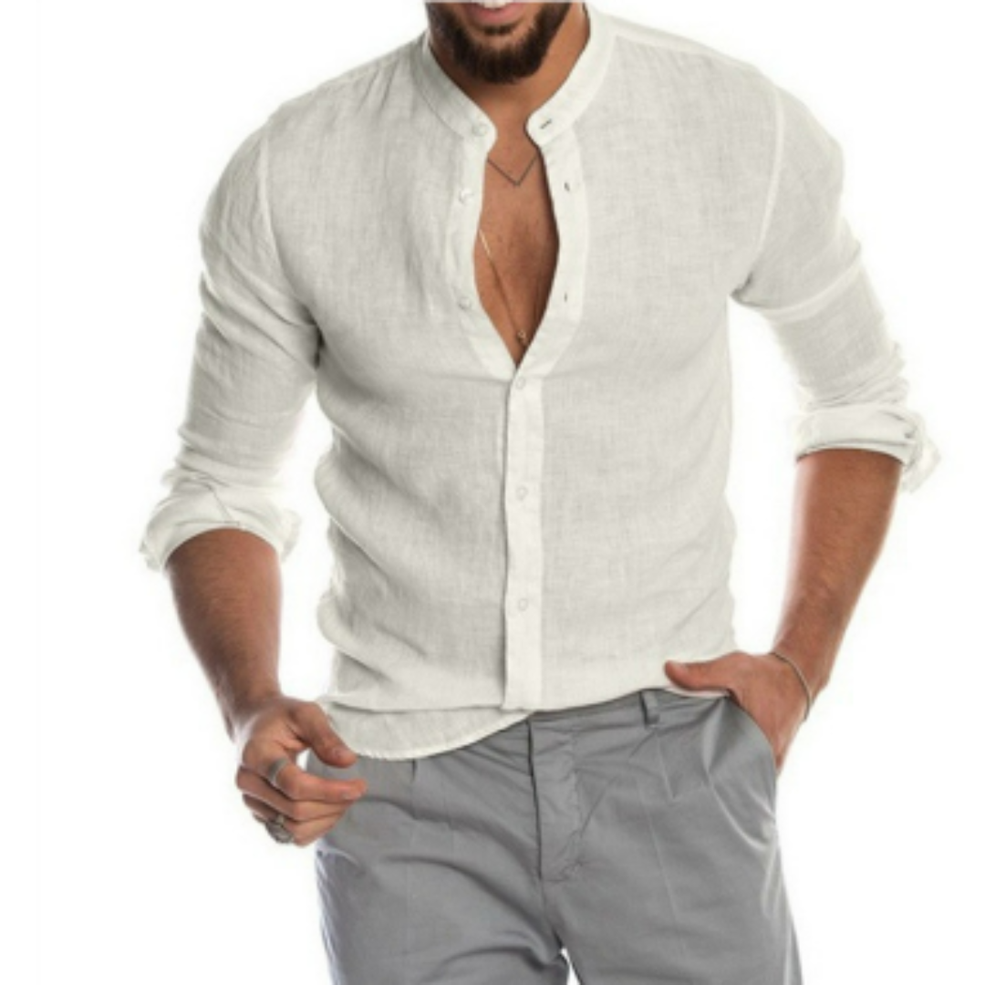 Chemise Homme en Coton Classique Manches Longues