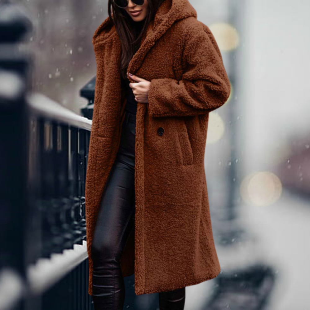 Manteau Femme Long Doux et Chaud Hiver