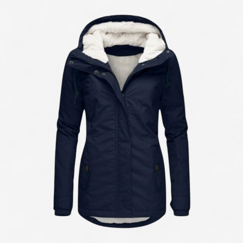 Manteau D'hiver Épais avec Capuche et Manches Longues