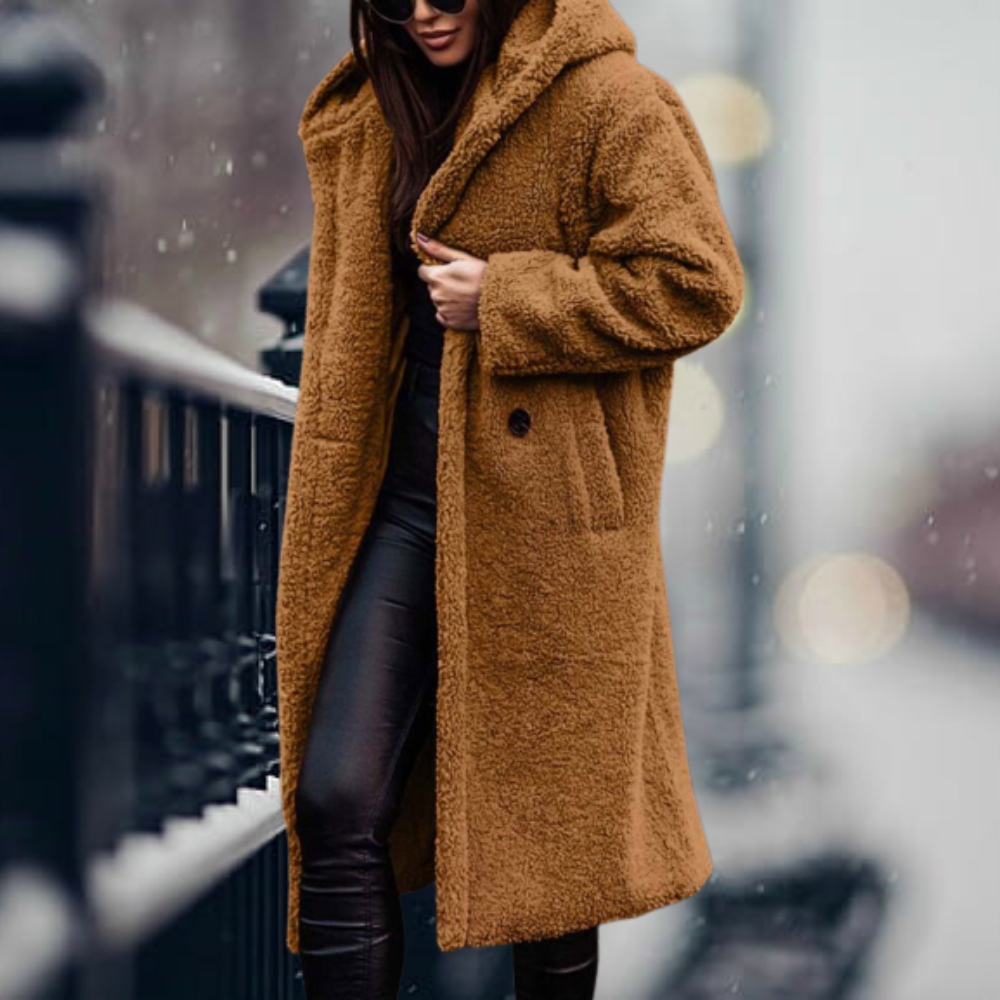 Manteau Femme Long Doux et Chaud Hiver