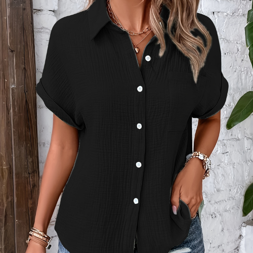 Chemise Coton Manches Courtes Relaxed Fit Été - PanierRoyale