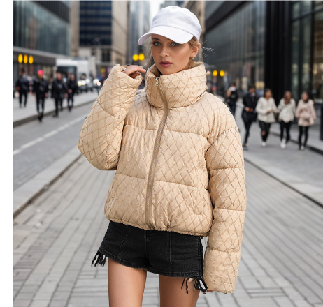 Veste Hiver Femme Douce et Chaude à Fermeture Éclair