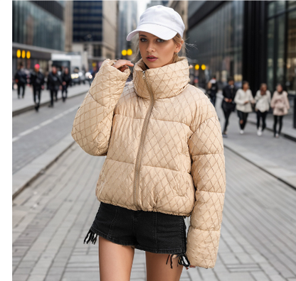 Veste Hiver Femme Douce et Chaude à Fermeture Éclair