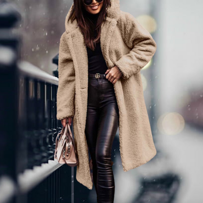 Manteau Femme Long Doux et Chaud Hiver
