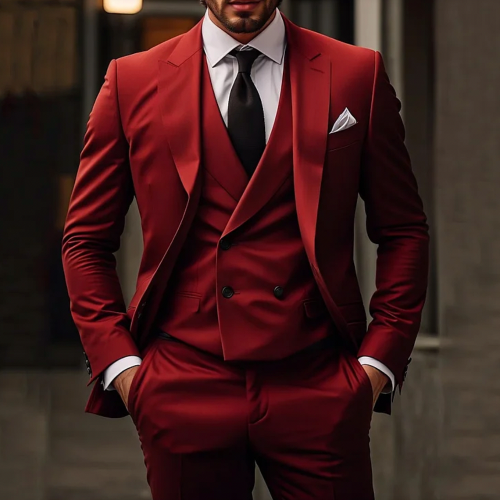 Costume Décontracté Homme Veste et Pantalon Chinos