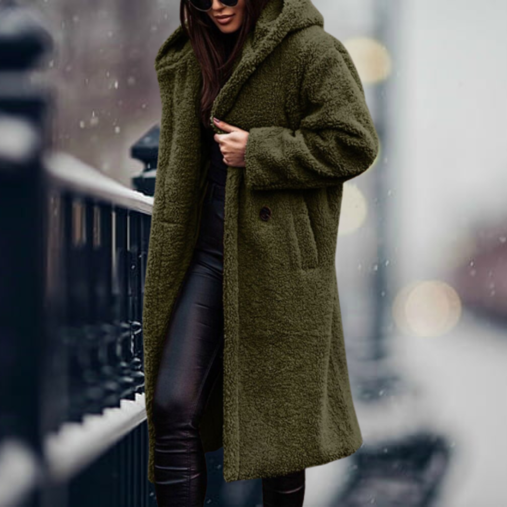 Manteau Femme Long Doux et Chaud Hiver