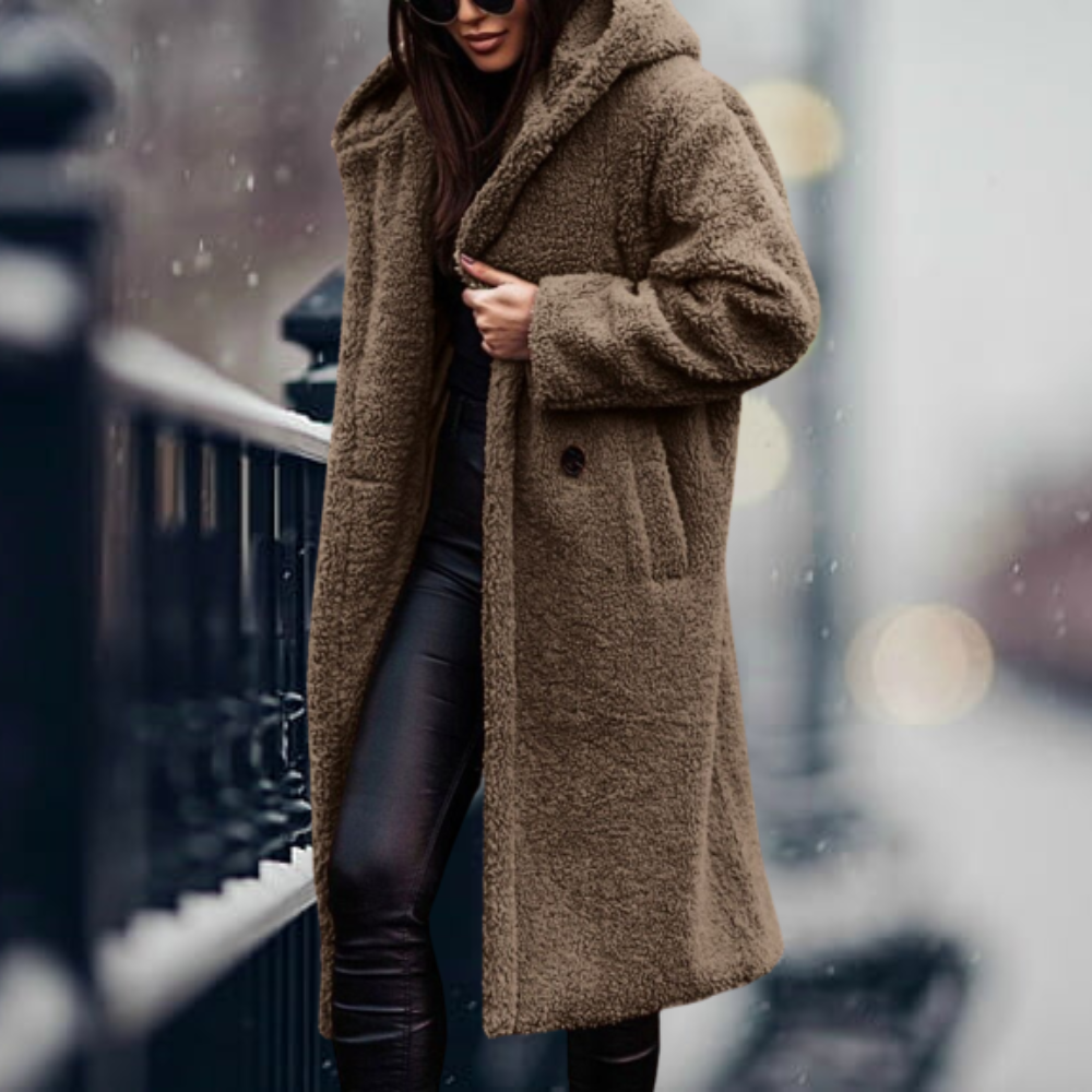 Manteau Femme Long Doux et Chaud Hiver