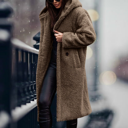 Manteau Femme Long Doux et Chaud Hiver