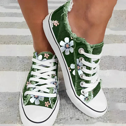 Baskets Femme Floral Confortables et Légères