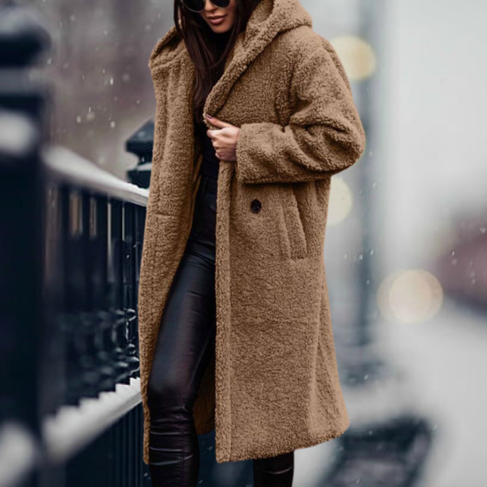 Manteau Femme Long Doux et Chaud Hiver