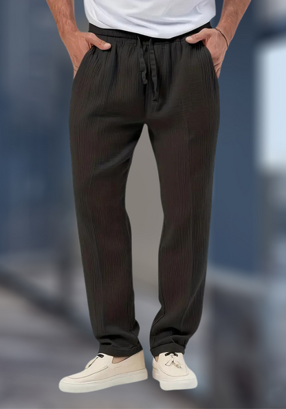 Pantalon Lin Coton Décontracté pour Homme