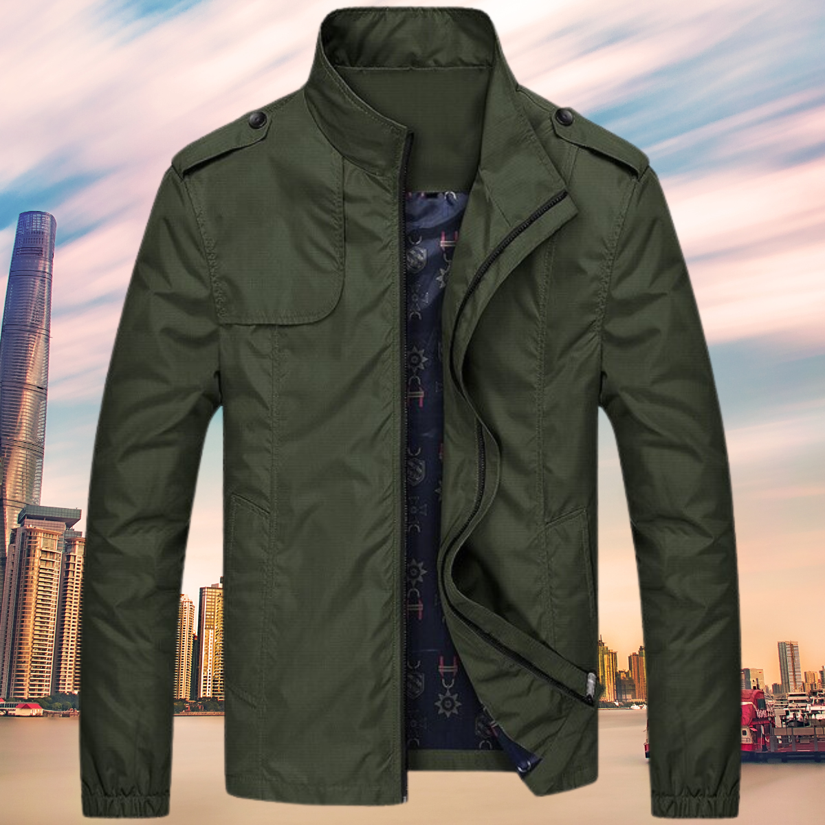 Veste Hiver Élégante Homme à Manches Longues