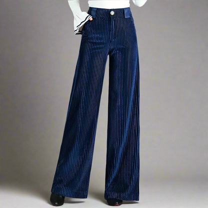 Pantalon Féminin Rayé Chic pour Bureau - PanierRoyale