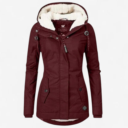 Manteau D'hiver Épais avec Capuche et Manches Longues