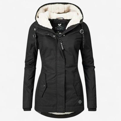 Manteau D'hiver Épais avec Capuche et Manches Longues