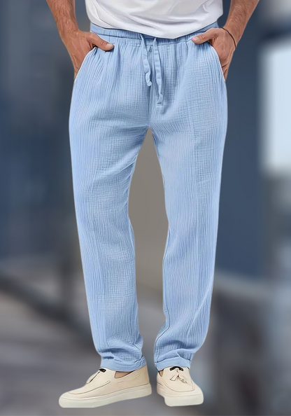 Pantalon Lin Coton Décontracté pour Homme