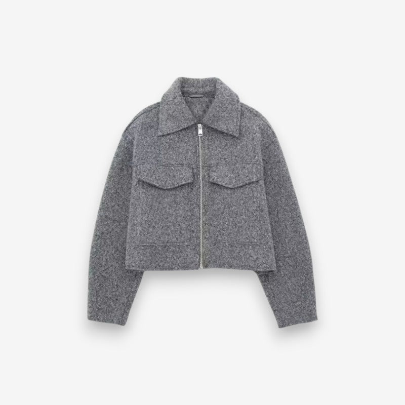 Veste zippée femme manches longues avec poches côtés - PanierRoyale