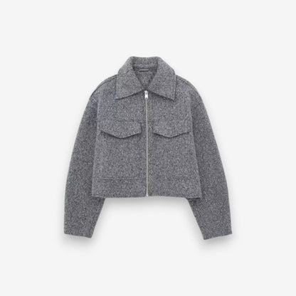 Veste zippée femme manches longues avec poches côtés - PanierRoyale