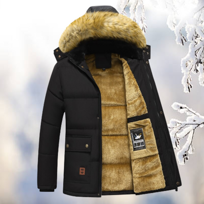 Doudoune Hiver Homme avec Capuche Amovible et Manches Réglables