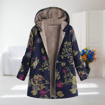 Veste Femme Doublure Polaire Capuche Coupe Ajustée Hivernale