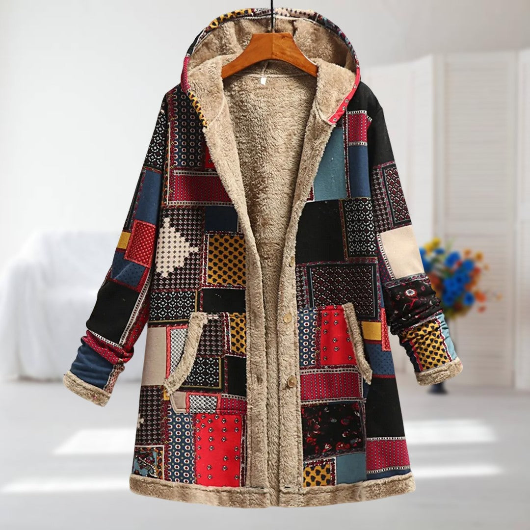 Veste Femme Doublure Polaire Capuche Coupe Ajustée Hivernale